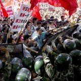 Panasonic has suspended some of its operations in China after anti-Japan protesters attacked two of its factories