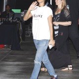 Rihanna showcased her new style as she arrived at the Staples Center in Los Angeles ahead of the MTV Video Music Awards tonight