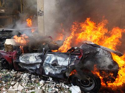 Anti-Syrian politicians in Lebanon have accused Damascus of being behind the car bomb attack
