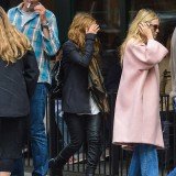 Ashley Olsen, her sister and Olivier Sarkozy at upscale eatery Sant Ambroeus in New York City's West Village