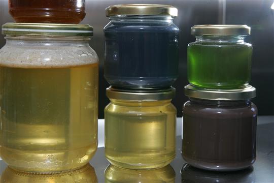 Beekeepers in northeastern France have been alarmed to find their bees producing honey in unnatural shades of green and blue
