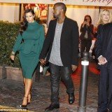 Kanye West whisked Kim Kardashian out to a romantic restaurant in Rome on Thursday night