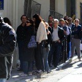 Latest official figures show that unemployment in Greece hit a record 25.1 percent in July