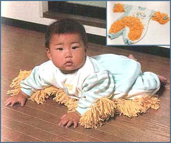 Baby Mop is the brainchild of BetterThanPants website and was inspired by a spoof Japanese advert of a similar invention