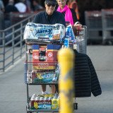 Mitt Romney and his wife Ann were pictured shopping at their local bulk warehouse Costco near their home in La Jolla