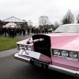 Hundreds attended the funeral of Thunderbirds creator Gerry Anderson in Reading, UK, on Friday