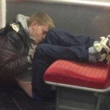 One passenger has starting collating photos of the funniest sleepers public transport can offer