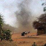 A heavy gunfire is being exchanged between Malian troops and suspected Islamist militants on the streets of Gao in northern Mali
