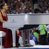 Alicia Keys delivered an all-new version of the Star Spangled Banner before super Bowl kick off in New Orleans