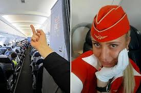 Flight attendant Tatiana Kozlenko, who posted a picture of herself giving her passengers the finger, has been sacked by Aeroflot airline