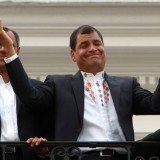 Rafael Correa has been re-elected for a third term as Ecuador's president with more than 50 percent of the vote