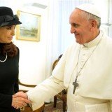 Argentina’s President Cristina Fernandez de Kirchner announces she has asked for Pope Francis' intervention in the Falklands dispute between her country and the UK