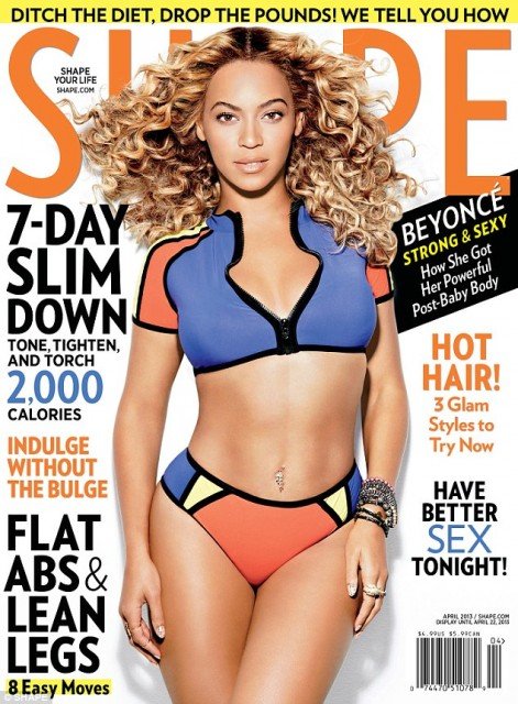 Beyonce appears on the latest issue of Shape magazine