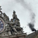 Black smoke has poured from Sistine Chapel chimney, signaling that the second and third votes in the Papal election have been inconclusive