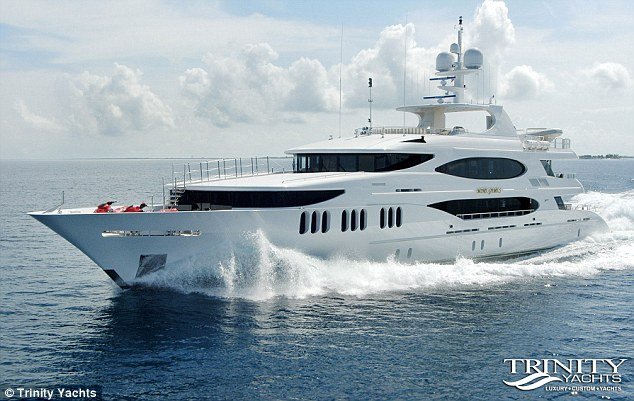 Built by Gulf Coast-based Trinity Yachts, Chris Cline’s luxury yacht boasts five bedrooms, two formal dining rooms, a poolside bar, a hot tub, and a rental price of $265,000 per week