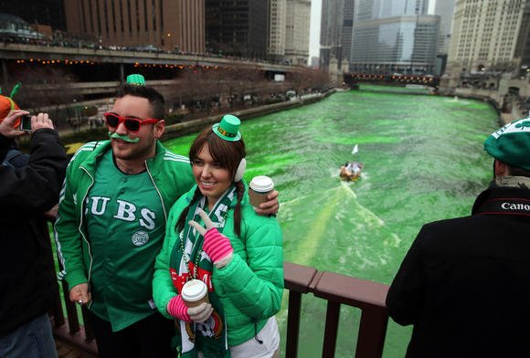 Chicago held its annual St Patrick’s Day parade on Saturday morning and dyed the Chicago River green