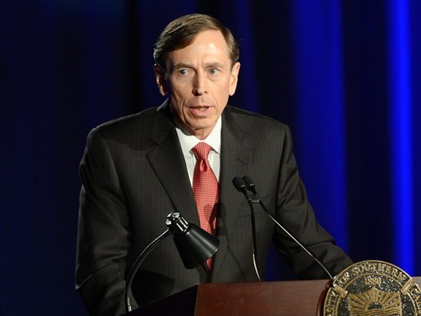 David Petraeus has apologized to those he "hurt and let down", in his first public speech since resigning over his extramarital affair with biographer Paula Broadwell