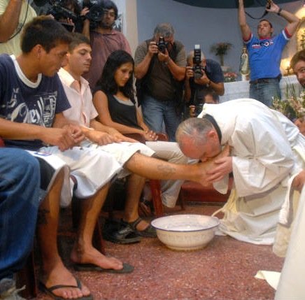 Foot washing replicates the Bible's account of Jesus Christ's gesture of humility towards his 12 apostles on the night before he was crucified