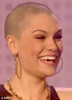 Jessie J showed off her newly shaved head on Friday night's Comic Relief show