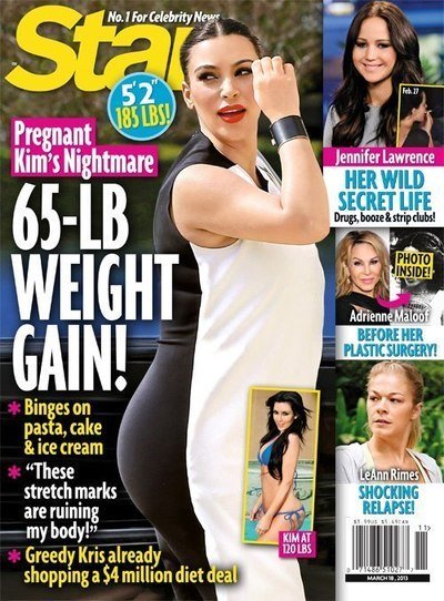 Kim Kardashian squashed rumors that she had hit the whopping 200 lbs mark so far in her pregnancy