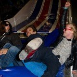 Macaulay Culkin could not wipe the smile off his face as he enjoyed the annual Foire du Trone in Paris