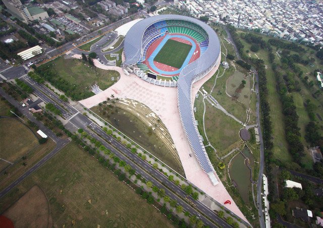 Main Stadium for The World Games 2009, Kaohsiung, Taiwan, 2009 Photo by Fu Tsu Construction Co., Ltd.