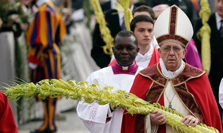 Pope Francis has begun the Catholic Church's most important liturgical season with a Palm Sunday Mass at the Vatican