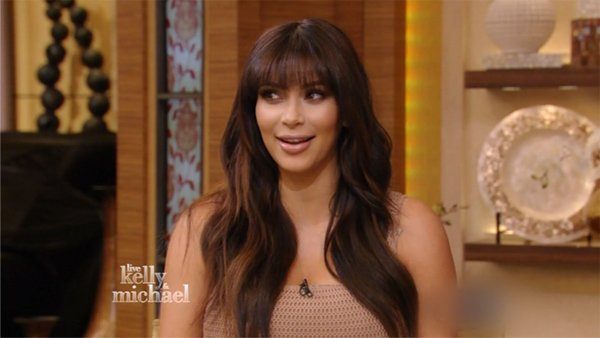 Pregnant Kim Kardashian revealed she has gained 20 lbs during an interview on Live With Kelly and Michael in New York