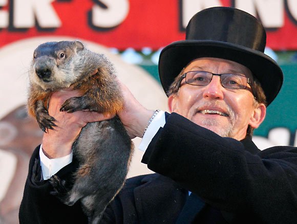 Punxsutawney Phil forecast an early spring for 2013 when he did not see his shadow as he emerged from hibernation on February 2
