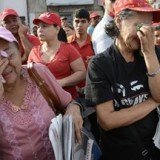 Thousands of Hugo Chavez's supporters took to the streets of Caracas to express their grief