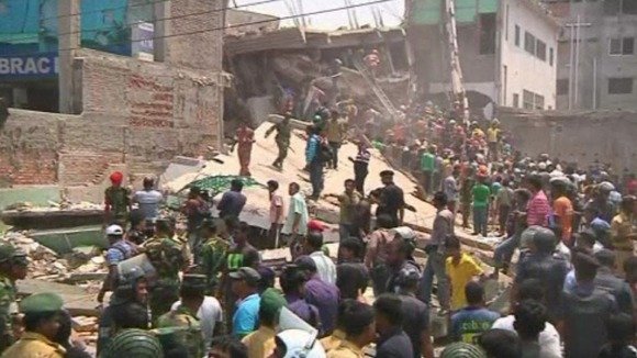An eight-storey building collapsed in the Bangladeshi capital, Dhaka, killing at least 70 people and injuring other 200