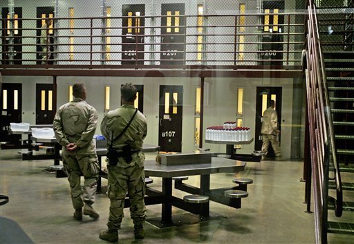Clashes between prisoners and guards have erupted at Guantanamo Bay as authorities moved inmates, many of whom are on hunger strike, out of communal cellblocks