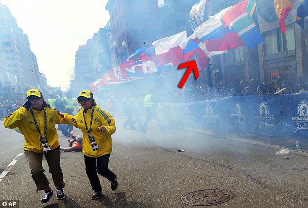 Dzhokhar and Tamerlan Tsarnaev planted one of the bombs under the Russian flag on Boston Marathon route