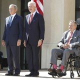 Five living American presidents and their wives gathered in Dallas Thursday to honor the dedication of the George W. Bush Presidential Center