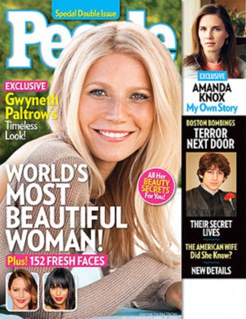 Gwyneth Paltrow received a barrage of abuse on Twitter after being crowned People magazine's Most Beautiful Woman 2013