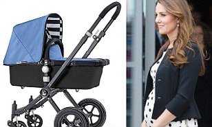 Kate Middleton, who is six months pregnant, told guests at a recent reception that she bought a Bugaboo pram in light blue