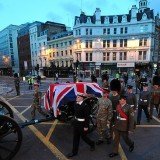 Margaret Thatcher will be given a funeral ceremony with full military honors before a private cremation on April 17
