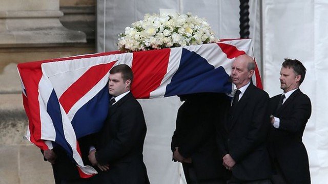Margaret Thatcher's coffin will travel from Westminster and be taken in procession through central London for the funeral at St Paul's Cathedral