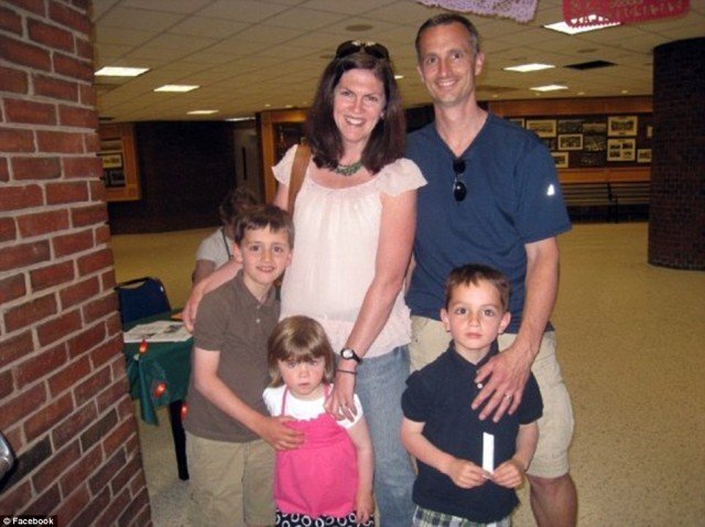 Martin Richard, right, pictured with his mother Denise, sister Jane, older brother Henry and father Bill