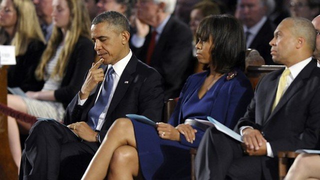 President Barack Obama has attended a memorial service for victims of the Boston Marathon bombing