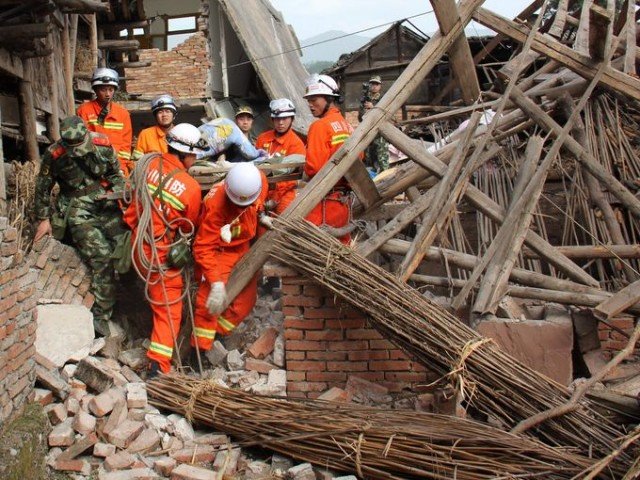 Rescue teams in China are struggling to reach survivors of 6.6-magnitude earthquake that killed 203 and injured some 11,500 in Sichuan province