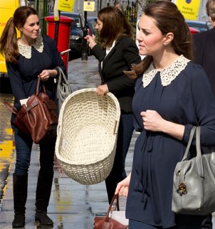Six-month pregnant Kate Middleton and her mother were spotted in upmarket South Kensington together, browsing some of the London’s most exclusive baby stores