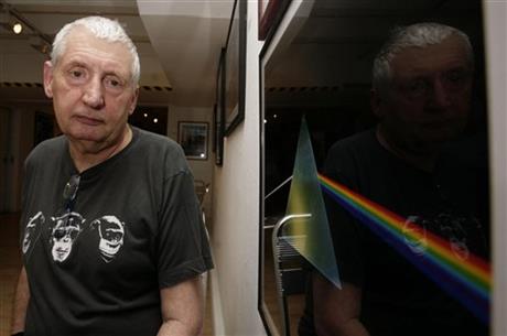 Storm Thorgerson designed the album cover showing a prism spreading a spectrum of color for Pink Floyd’s The Dark Side Of The Moon