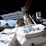 The AMS has seen evidence for what could be dark matter colliding with itself in a process known as annihilation