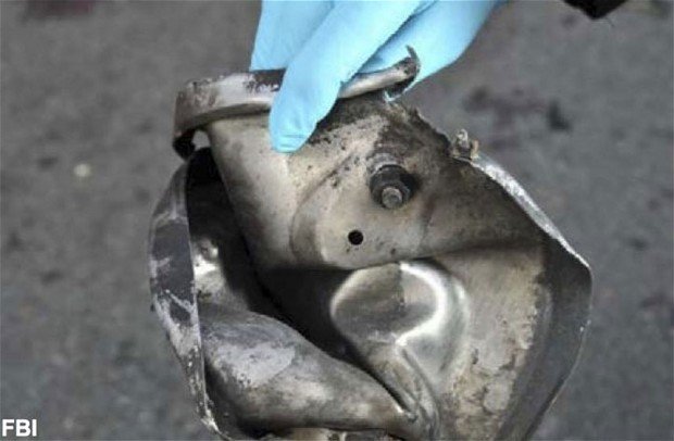 The FBI has released images from the probe into the deadly attack on the Boston Marathon showing details of the bombs used
