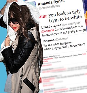 Amanda Bynes posted a series of racist and offensive remarks about Rihanna and her relationship with Chris Brown