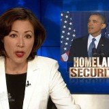 Ann Curry showed her cropped short hair as she returned to live TV for the first time since she was axed from the Today show