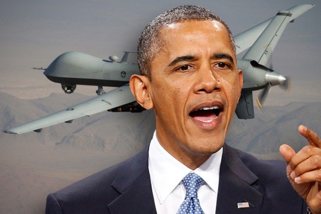 Barack Obama has defended the use of drones in a "just war" of self-defense against deadly militants and a campaign that had made America safer