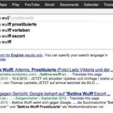Bettina Wulff, wife of former German president Christian Wulff, sued Google because auto-complete suggested words linking her to escort services