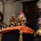 Footage shows President Milos Zeman clearly the worse for wear at a rare public display of the Czech crown jewels